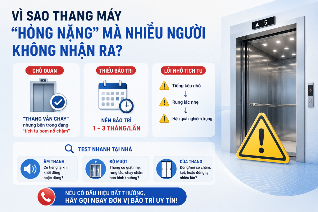 Lý do thang máy hỏng mà nhiều người vẫn không nhận ra