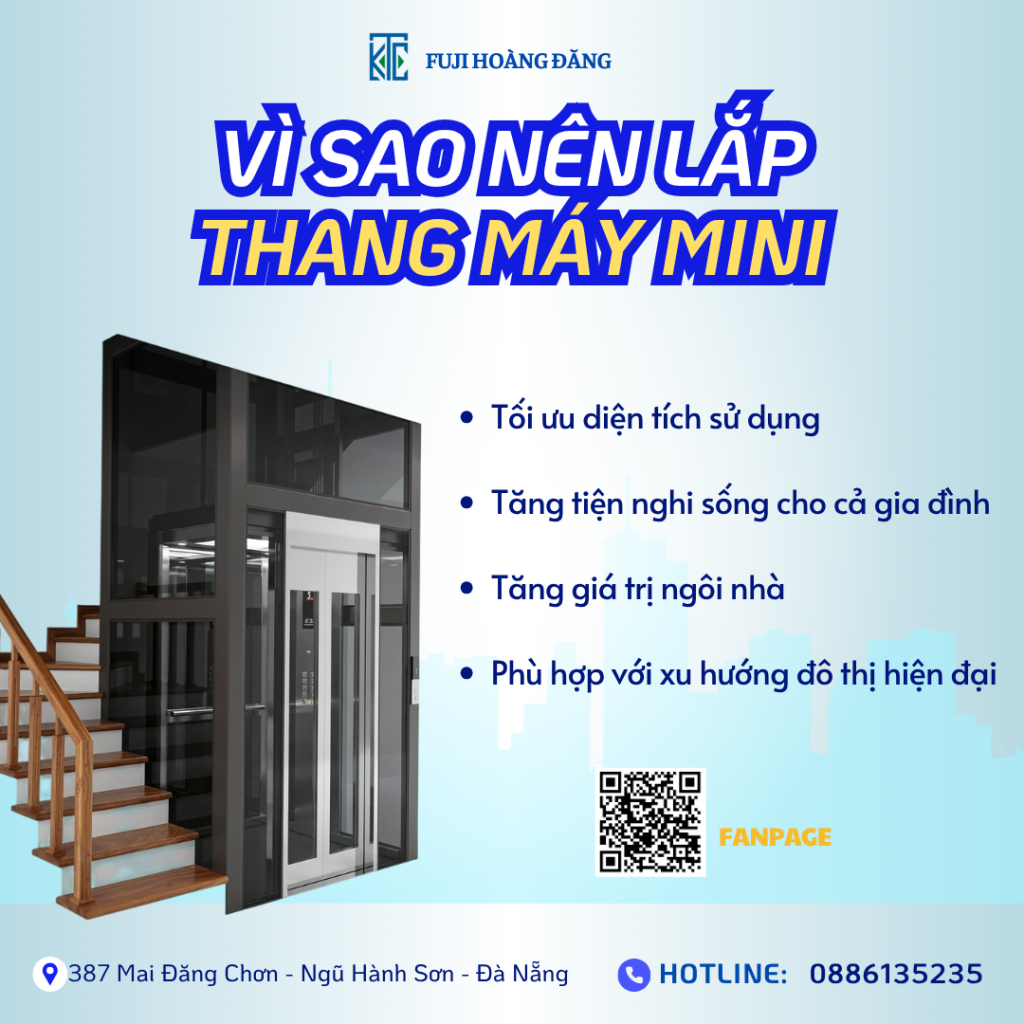 Vì sao nhà nhỏ tại Đà Nẵng nên lắp thang máy mini